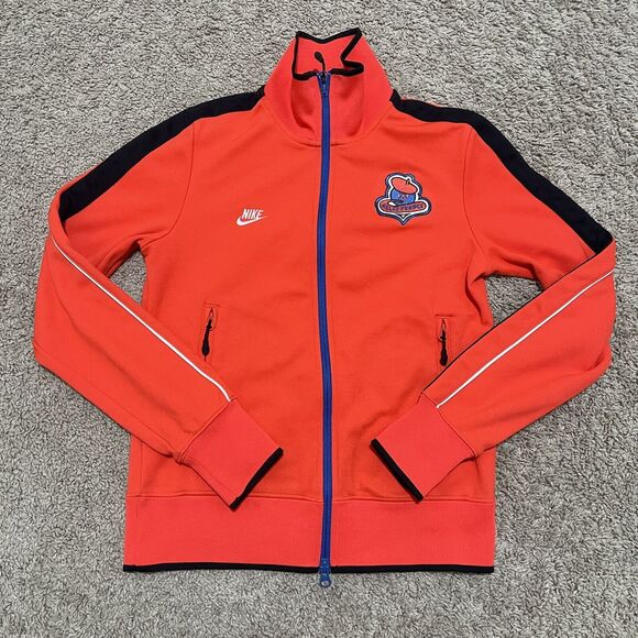 Allez France Track Jacket Women Medium Fluorescent Orange Nike Sportswear Zip Up - Picture 1 of 15